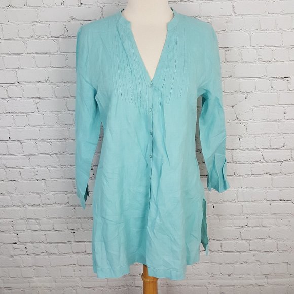 Eileen Fisher Tops - Eileen Fisher Irish Linen Button Down Shirt sz S